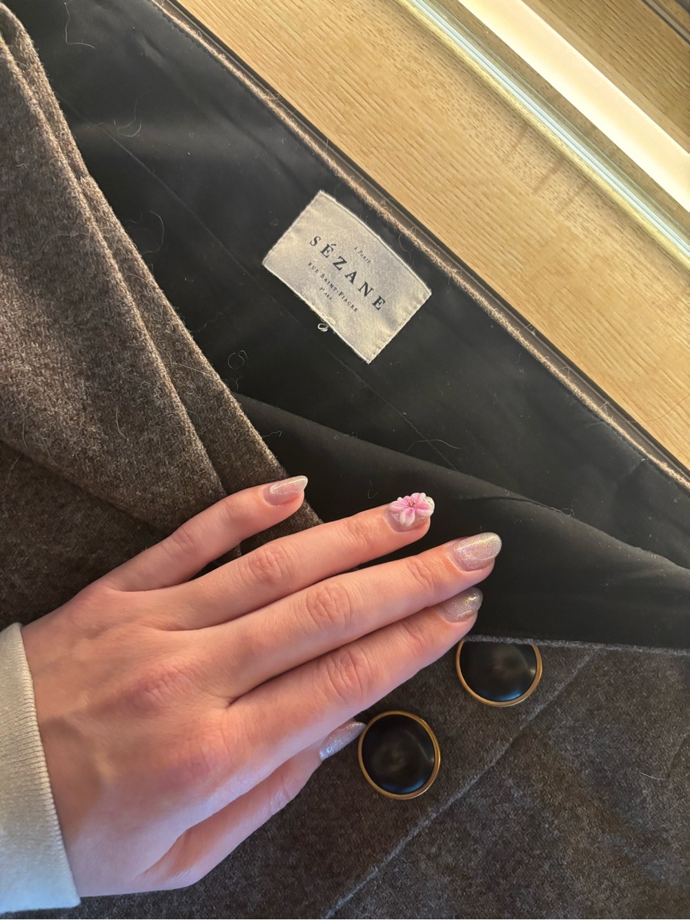 Sezane Peter Skirt Taupe - Size 12